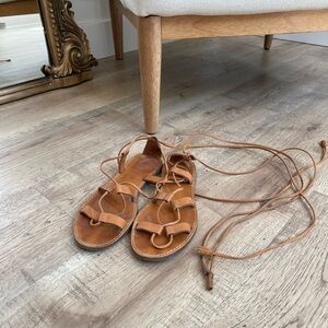 Madewell the boardwalk gladiator lace up sandals